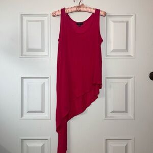 Topshop Asymmetrical Pink Tank Top